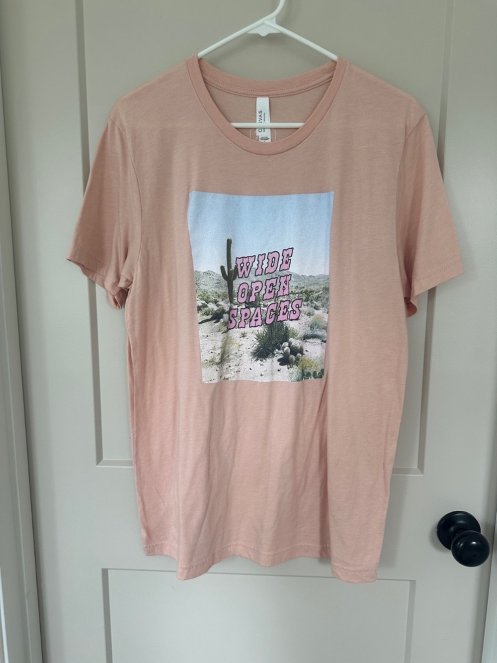Bella Canvas Two-Tone Dusty Rose and Light Blue Tee